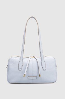 Голубая кожаная сумка Aryna