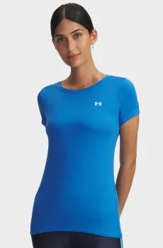 Женская синяя футболка UA HG Armour SS Синий S Under Armour 1328964-402