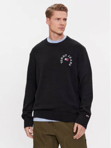 Tommy Jeans Светр Arched Graphic DM0DM16784 Чорний Relaxed Fit Tommy Jeans Светр Arched Graphic DM0DM16784 Чорний Relaxed Fit