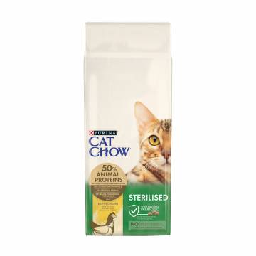 Сухой корм для взрослых стерилизованных кошек Cat Chow Sterilised с курицей, 15 кг Сухой корм для взрослых стерилизованных кошек Cat Chow Sterilised с курицей, 15 кг