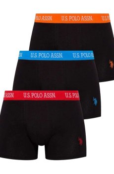 Трусы-боксеры мужские U.S. Polo Assn. 80253, Black, размер XXL, 3 шт