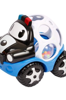 Игрушка-погремушка Lindo Б 343 Машинка, синяя, от 6 месяцев