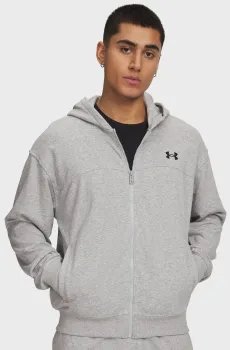 Мужское серое худи UA Rival LW FZ-GRY Серый S Under Armour 6009346-011