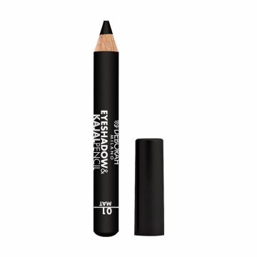 Тени-карандаш для глаз Deborah Eyeshadow & Kajal Pencil 01 Mat Black, 2 г Тени-карандаш для глаз Deborah Eyeshadow & Kajal Pencil 01 Mat Black, 2 г