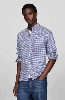 Мужская рубашка в клетку HERITAGE OXFORD GINGHAM RF Синий S Tommy Hilfiger MW0MW36395