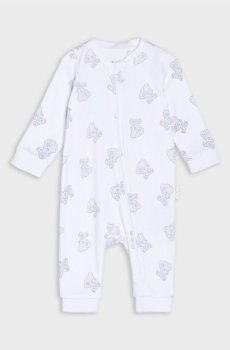 Бавовняний дитячий комбінезон на блискавці з ведмежим мотивом Tatty, Teddy Bear - білий