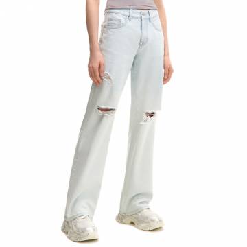 Cropp - Джинси straight - блідо-блакитний Cropp - Джинси straight - блідо-блакитний