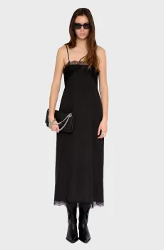 Женское черное шелковое платье Ridar Черный L ZADIG&VOLTAIRE WWDR02612_BLACK