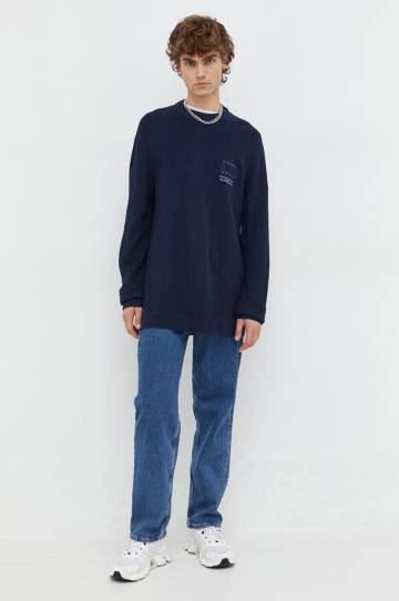 Свитер Tommy Jeans мужской цвет синий лёгкий Свитер Tommy Jeans мужской цвет синий лёгкий