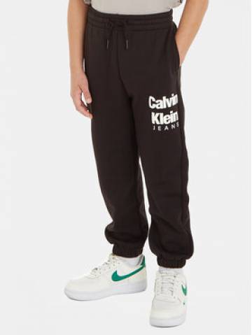 Calvin Klein Jeans Спортивні штани IB0IB01816 Чорний Regular Fit Calvin Klein Jeans Спортивні штани IB0IB01816 Чорний Regular Fit