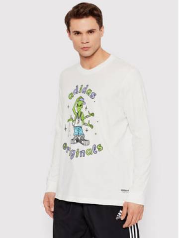 adidas Longsleeve Stoked Alien HC7142 Білий Regular Fit adidas Longsleeve Stoked Alien HC7142 Білий Regular Fit