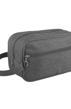 Мужская дорожная косметичка Cosmo Shop с ручкой, териленовая, водонепроницаемая, 25.5*15*9.5 см, серая, 1 шт (LX-019G)