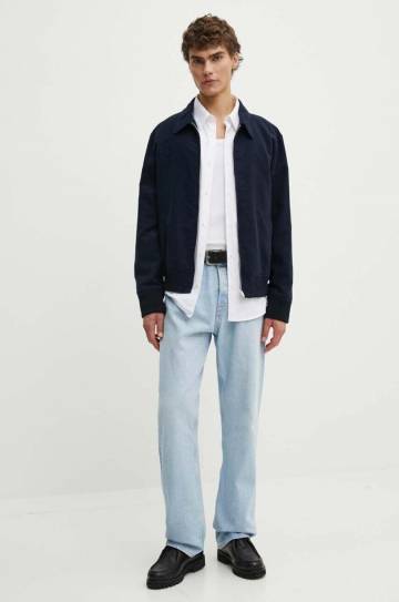Хлопковая куртка A.P.C. blouson gilles цвет синий переходная COHAK.H02706 Хлопковая куртка A.P.C. blouson gilles цвет синий переходная COHAK.H02706
