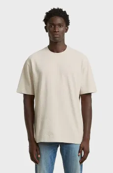 Мужская бежевая футболка Structured Бежевый L G-Star RAW D28588,D965