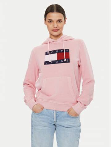 Tommy Jeans Світшот Flag DW0DW18654 Рожевий Regular Fit Tommy Jeans Світшот Flag DW0DW18654 Рожевий Regular Fit