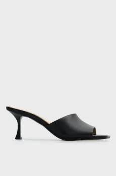 Женские черные кожаные мюли Nivia Черный 36 PRPY PRSDS26218W