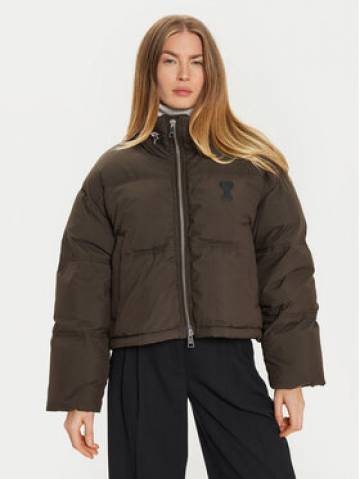 AMI PARIS Пуховик FJK413.PA0009 Коричневий Regular Fit AMI PARIS Пуховик FJK413.PA0009 Коричневий Regular Fit