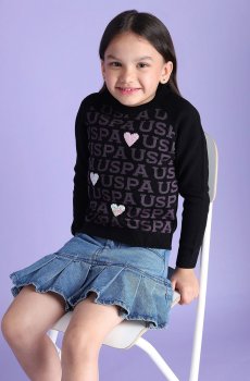 U.S. Polo Assn. Kids Girls Printed Pullover
