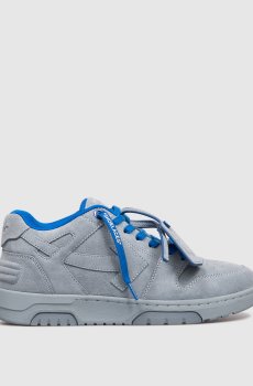 Голубые замшевые кроссовки Out Of Office с логотипом