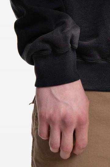 Хлопковая кофта A-COLD-WALL* Gradient Crewneck мужская цвет чёрный с принтом ACWMW125-BLACK Хлопковая кофта A-COLD-WALL* Gradient Crewneck мужская цвет чёрный с принтом ACWMW125-BLACK