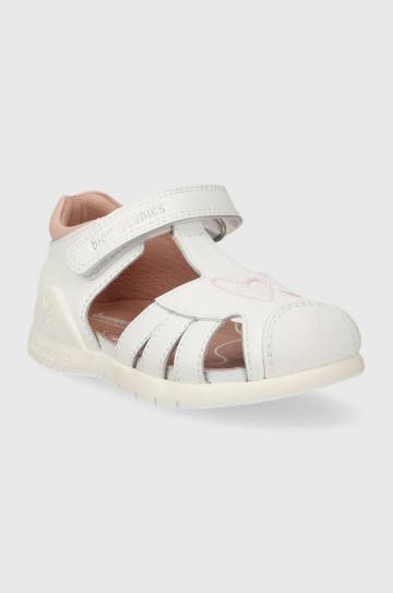 Детские кожаные сандалии Biomecanics цвет белый