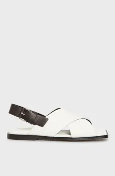 Женские белые кожаные сандалии Ronnie Белый 37 PRPY PRSLT5014W