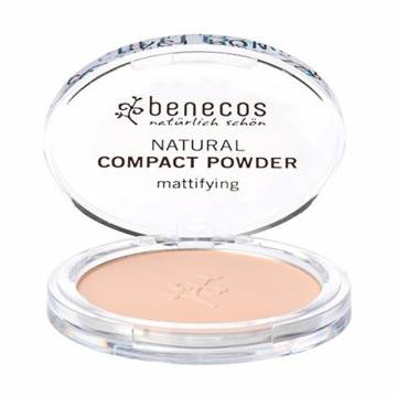 Компактная пудра для лица Benecos Natural Compact Powder, Sand, 10 г