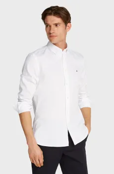 Мужская белая рубашка FLEX DOBBY SF Белый S Tommy Hilfiger MW0MW37578