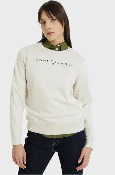 Женский бежевый свитшот TJW REG LINEAR Бежевый XS Tommy Jeans DW0DW17323