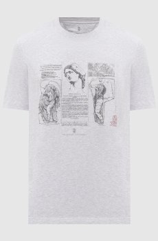Серая меланжевая футболка
