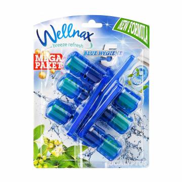 Туалетный блок Wellnax Blue Hygiene Эвкалипт, 3*50 г Туалетный блок Wellnax Blue Hygiene Эвкалипт, 3*50 г