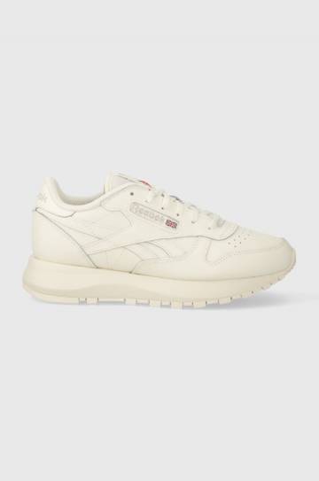 Кожаные кроссовки Reebok Classic CLASSIC LEATHER цвет бежевый Кожаные кроссовки Reebok Classic CLASSIC LEATHER цвет бежевый