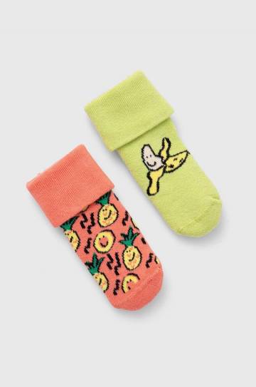 Детские носки Happy Socks Kids Fruits Baby Terry Socks 2 шт цвет жёлтый Детские носки Happy Socks Kids Fruits Baby Terry Socks 2 шт цвет жёлтый