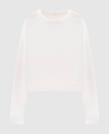 Белый свитер BRUZZI из шерсти и кашемира