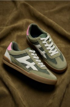 Кросівки з елементами з штучного замшу - різнобарвний