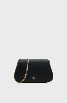 Женская черная сумка CURVED WALLET ON CHAIN Черный ONESIZE Calvin Klein LV04F1153G
