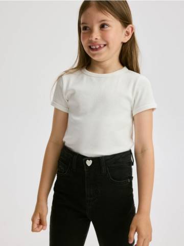 Reserved - Бавовняна футболка - кремовий - 455FT-01X