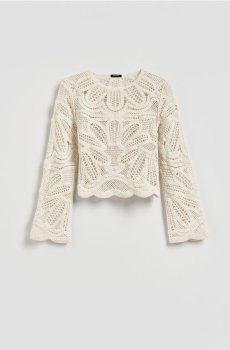 Reserved - Ажурний топ - пшеничний - 261ID-12X