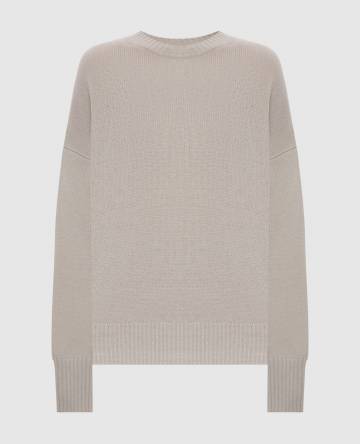 Серый свитер из кашемира с разрезами Серый свитер из кашемира с разрезами