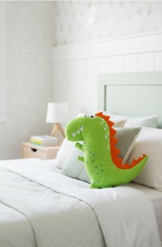Подушка динозавр - зелений