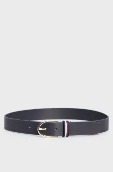 Женский темно-синий кожаный ремень TH CORP CASUAL 3.5 Синий 85 Tommy Hilfiger AW0AW16596