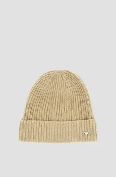 Женская бежевая шапка Бежевый M Guess AW5236.WOL01;BEI