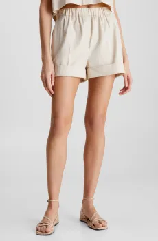 Женские бежевые шорты SUMMER TENCEL RELAXED Бежевый 34 Calvin Klein K20K205879
