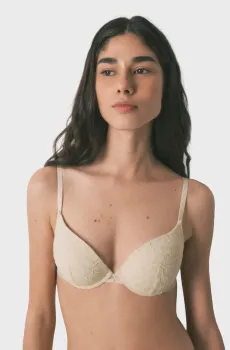 Женский бежевый бюстгальтер GORGEOUS Бежевый 80B womensecret 4023831