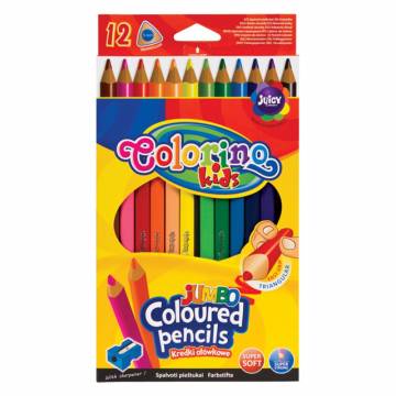 Олівці кольорові Colorino Jumbo з точилкою 12 кольорів (15530PTR/1) Олівці кольорові Colorino Jumbo з точилкою 12 кольорів (15530PTR/1)