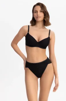 Женский черный бюстгальтер Черный 75C MARC&ANDRE W25-0517-04-RGM-LY