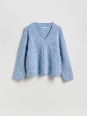 Reserved - Джемпер oversize - синій - 279GV-55M Reserved - Джемпер oversize - синій - 279GV-55M