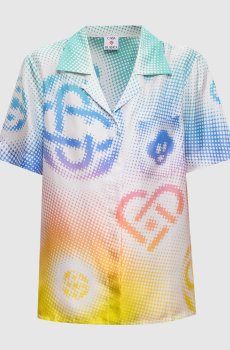 Белая блузка Halftone из шелка
