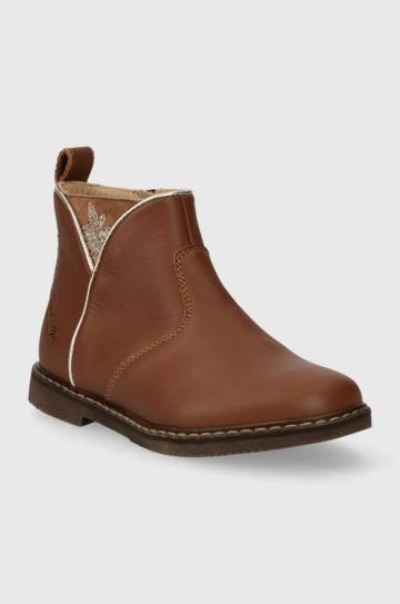 Детские кожаные ботинки Pom Dapi CITY APPLE цвет коричневый