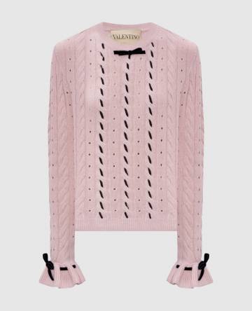 Розовый джемпер из шерсти Розовый джемпер из шерсти